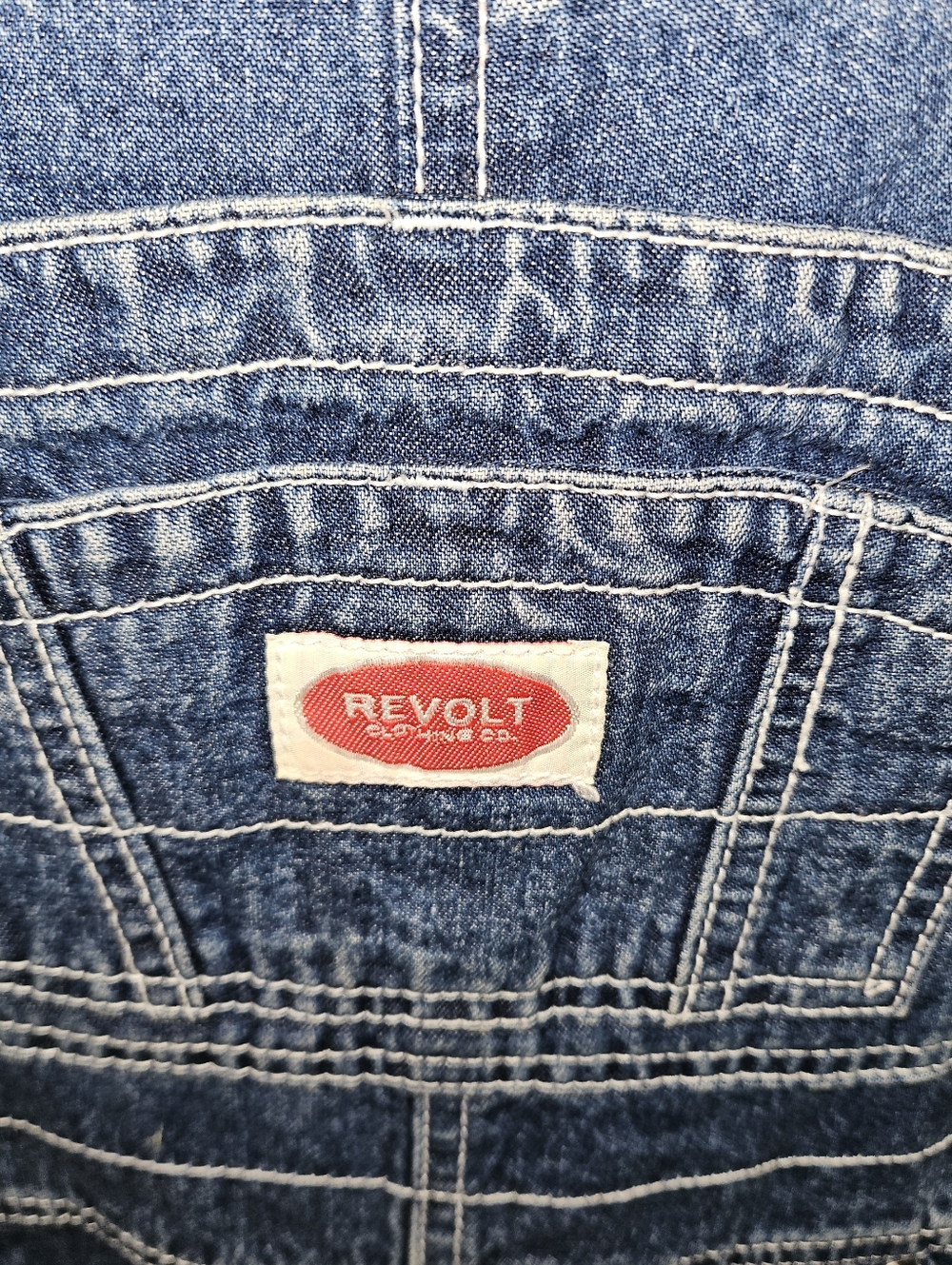 Revolt Overalls Size M with Striped Side